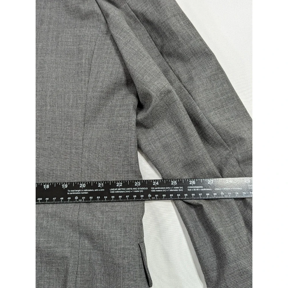 Harold Powell Gray 3 Button Blazer Jacket Sports Coat 46L Crosshatch‎ Summer